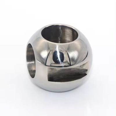 DN150-DN300 Stainless Steel Silver Three Way Ball Valve with High Temperature Resistance and Mirror Polished Surface