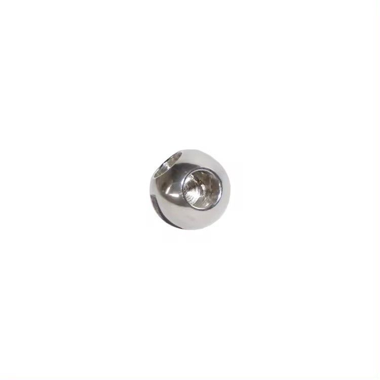DN150-DN300 Stainless Steel Silver Three Way Ball Valve with High Temperature Resistance and Mirror Polished Surface