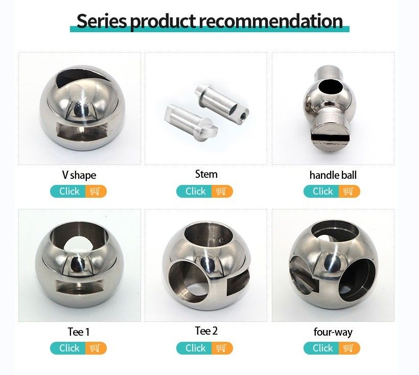 DN25 Stainless Steel 316L Floating Straight Through Valve Ball with Customized OEM Support and Mirror Polished Surface